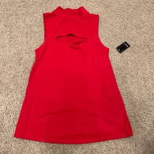 Torrid red peekaboo tank